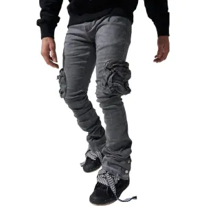 Men's "Cement" Stacked Jeans