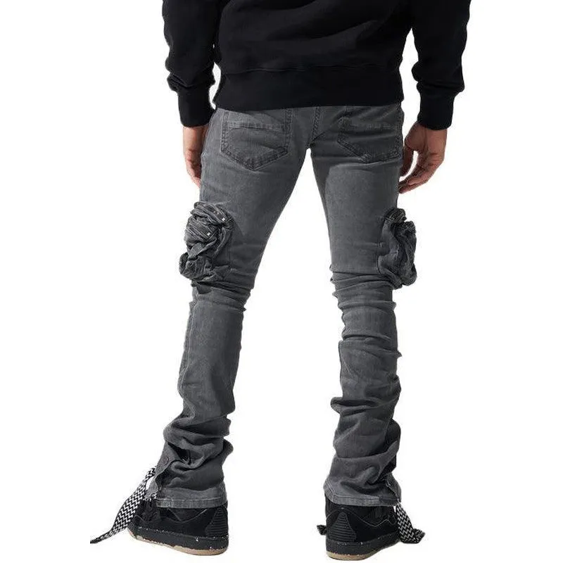 Men's "Cement" Stacked Jeans