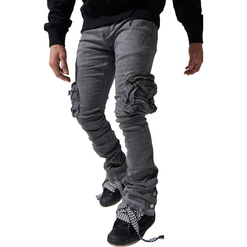 Men's "Cement" Stacked Jeans