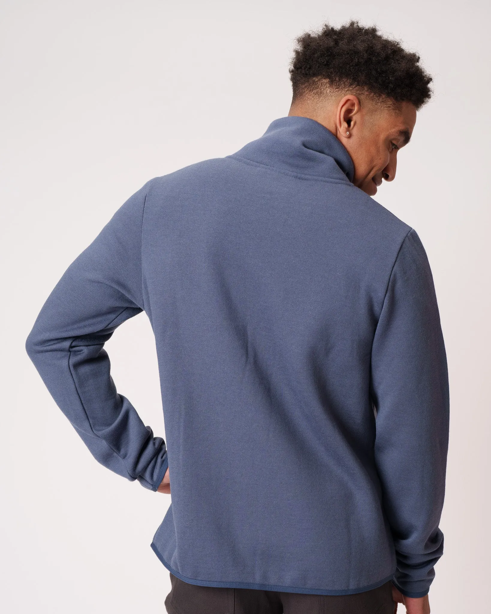 Merino Fleece Zip Crew