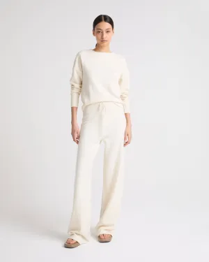 Merino knit wide leg trousers