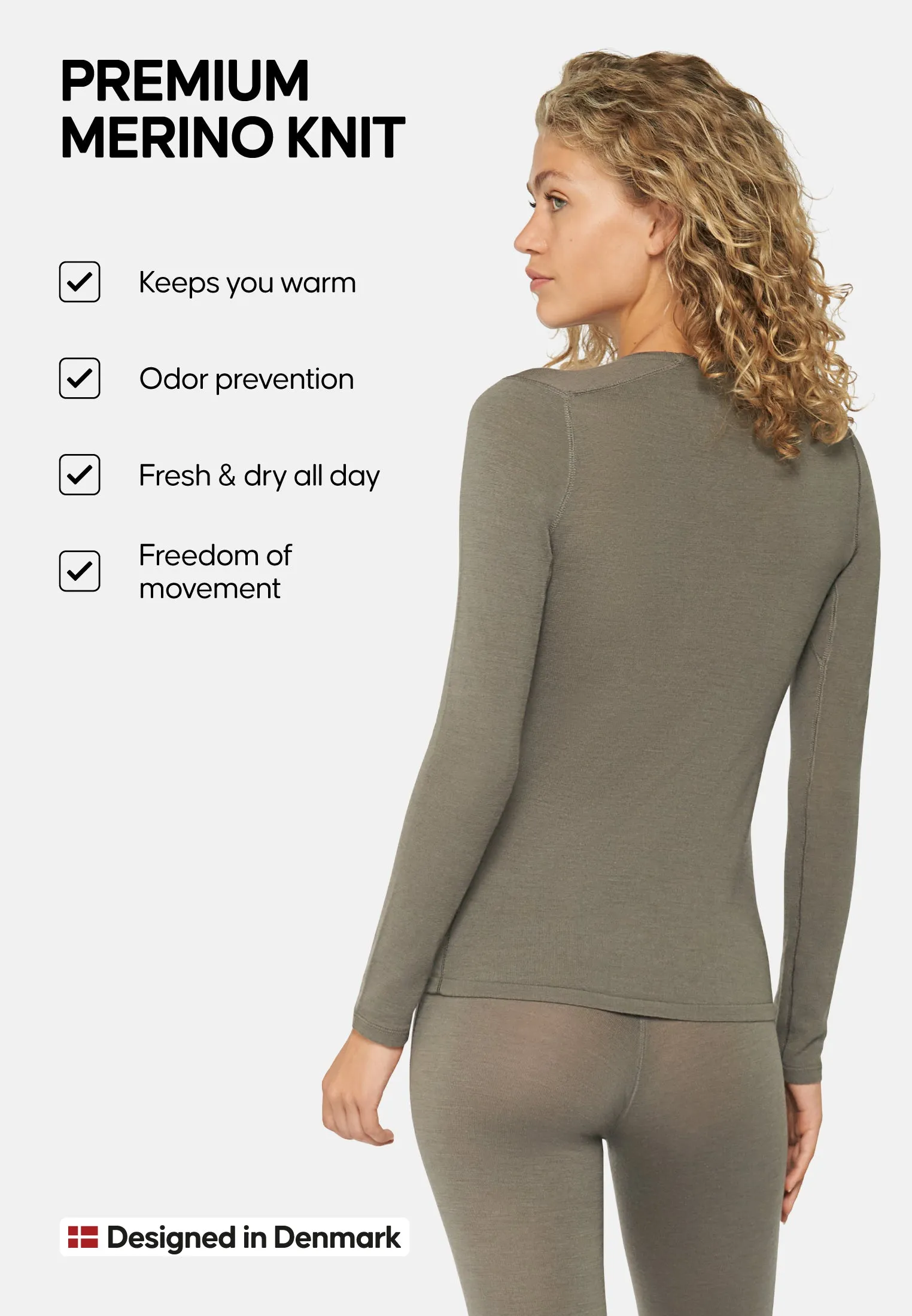 MERINO WOOL BASE LAYER SHIRT FOR WOMEN