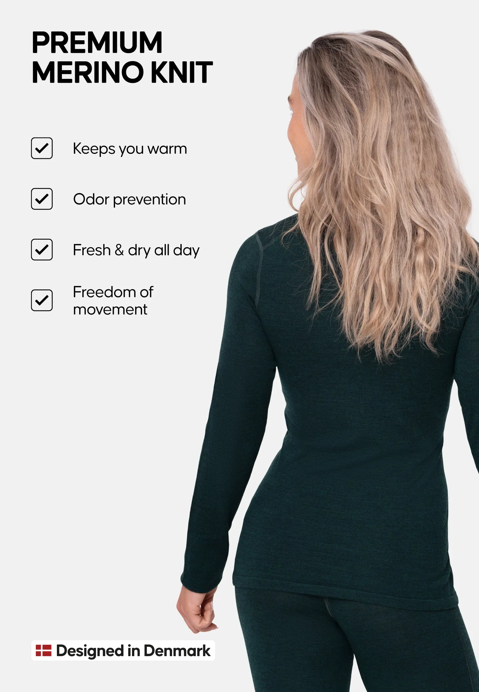 MERINO WOOL BASE LAYER SHIRT FOR WOMEN