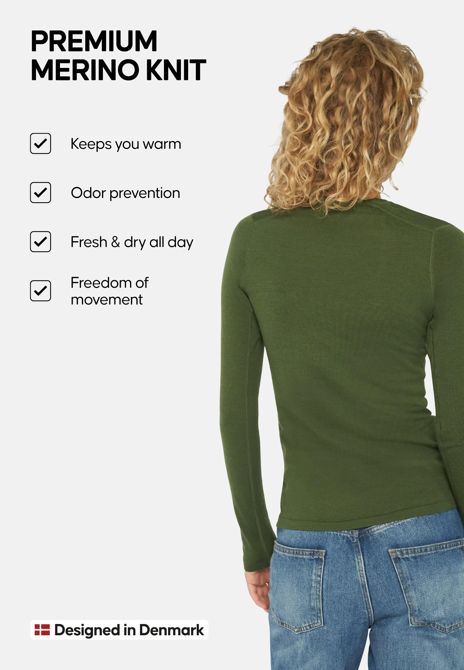 MERINO WOOL BASE LAYER SHIRT FOR WOMEN
