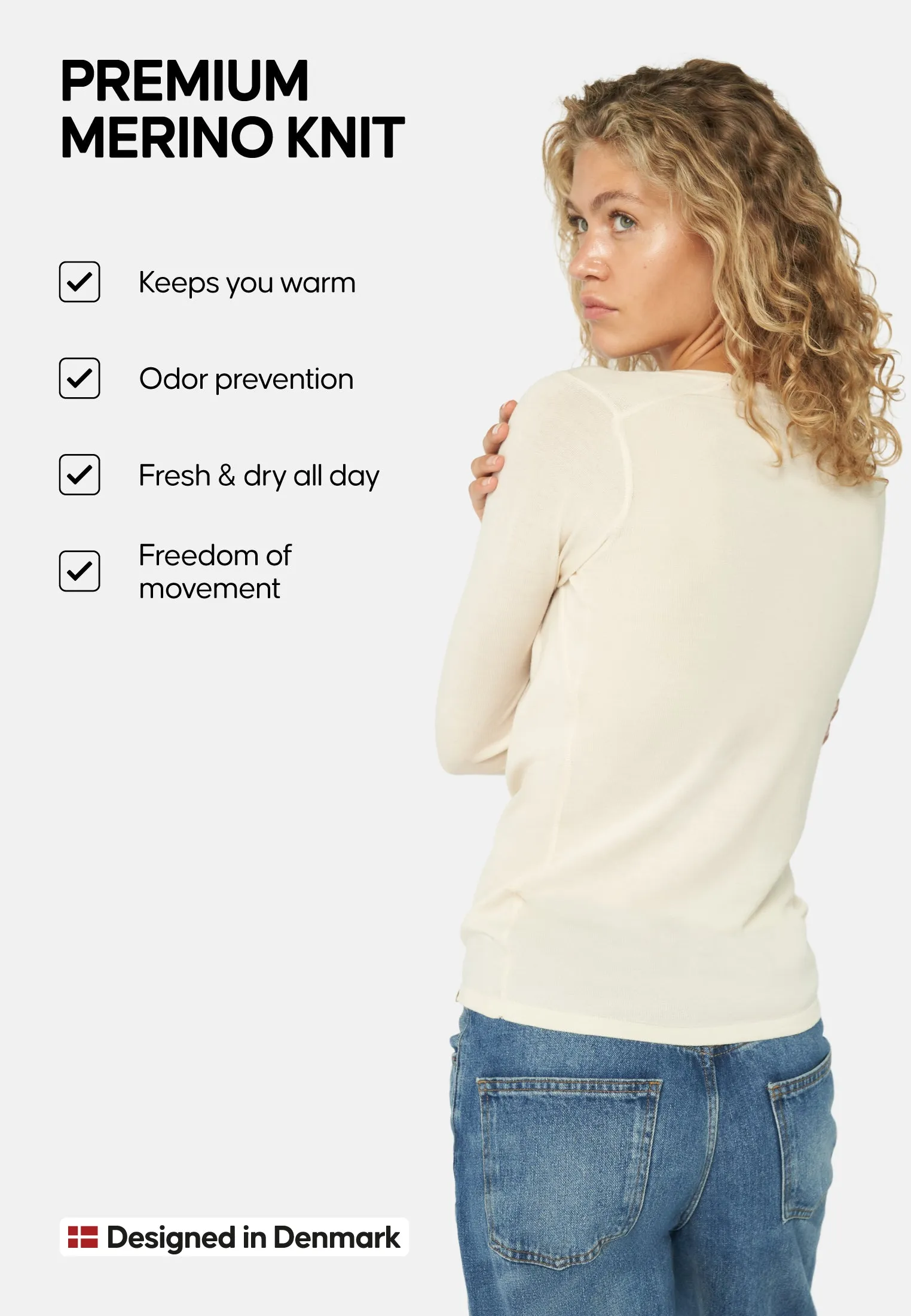 MERINO WOOL BASE LAYER SHIRT FOR WOMEN