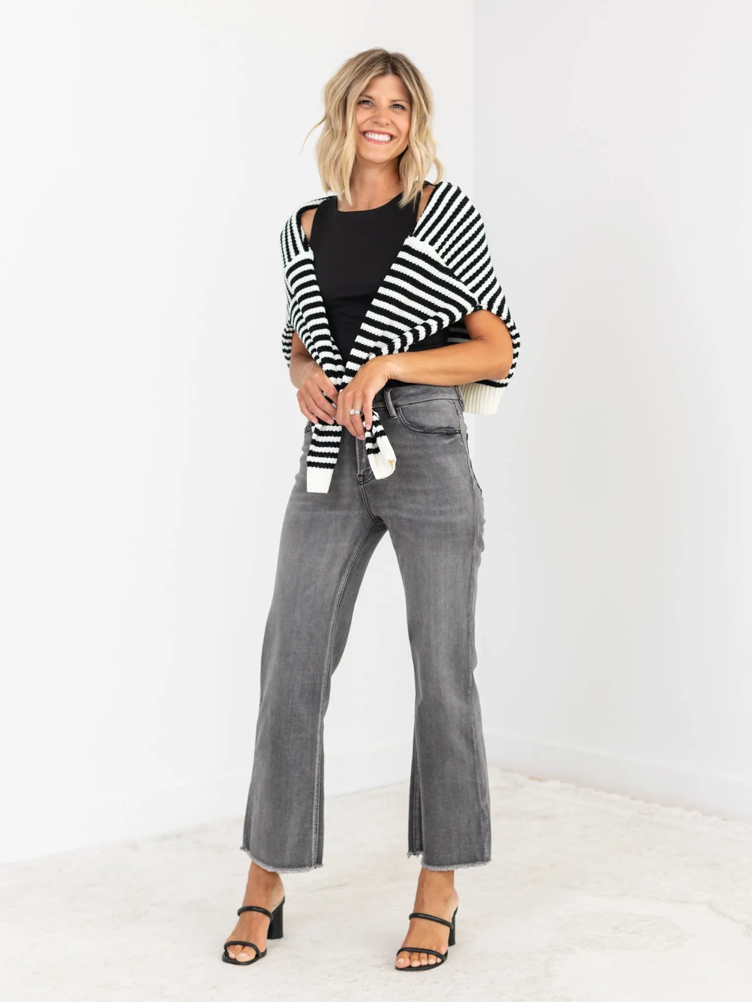 MICA Dark Grey Super High Rise Wide Leg