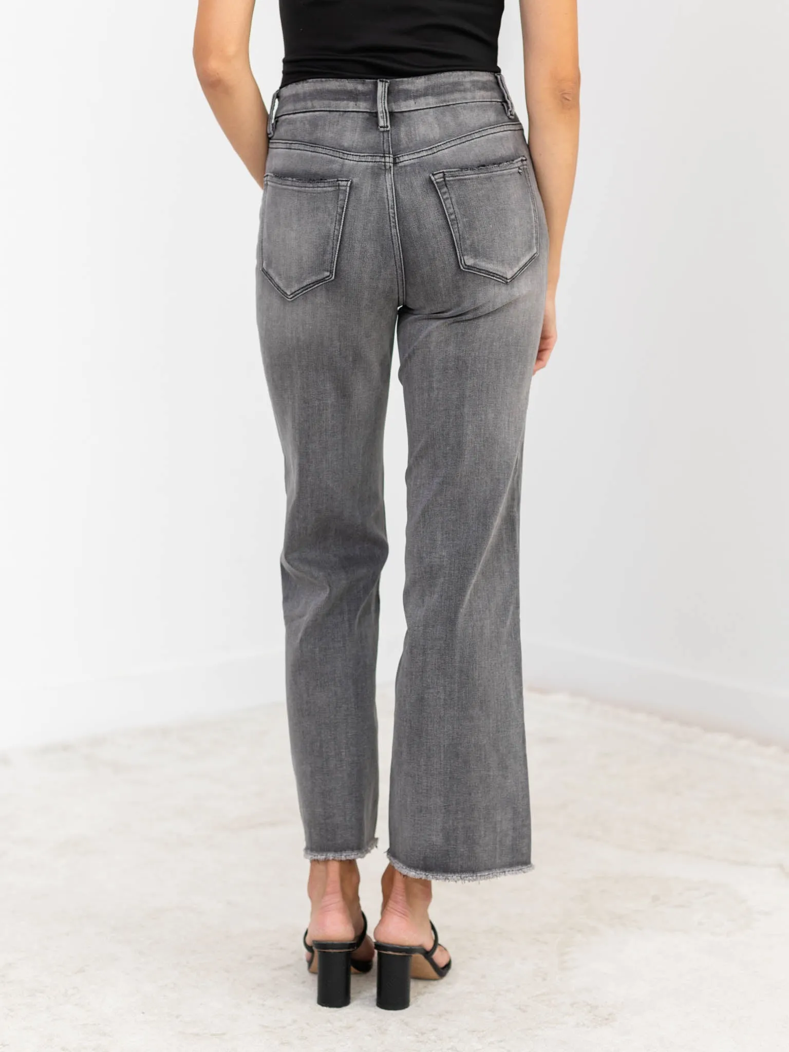 MICA Dark Grey Super High Rise Wide Leg