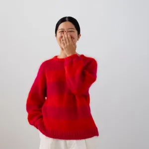 Mohair Round Hem Pullover Yarn Set