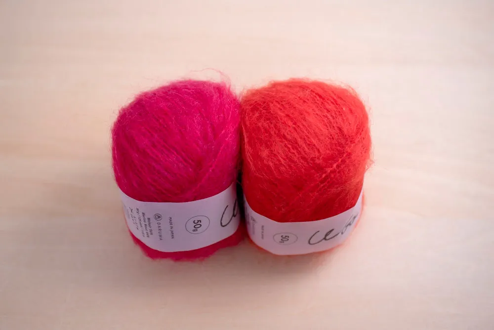 Mohair Round Hem Pullover Yarn Set