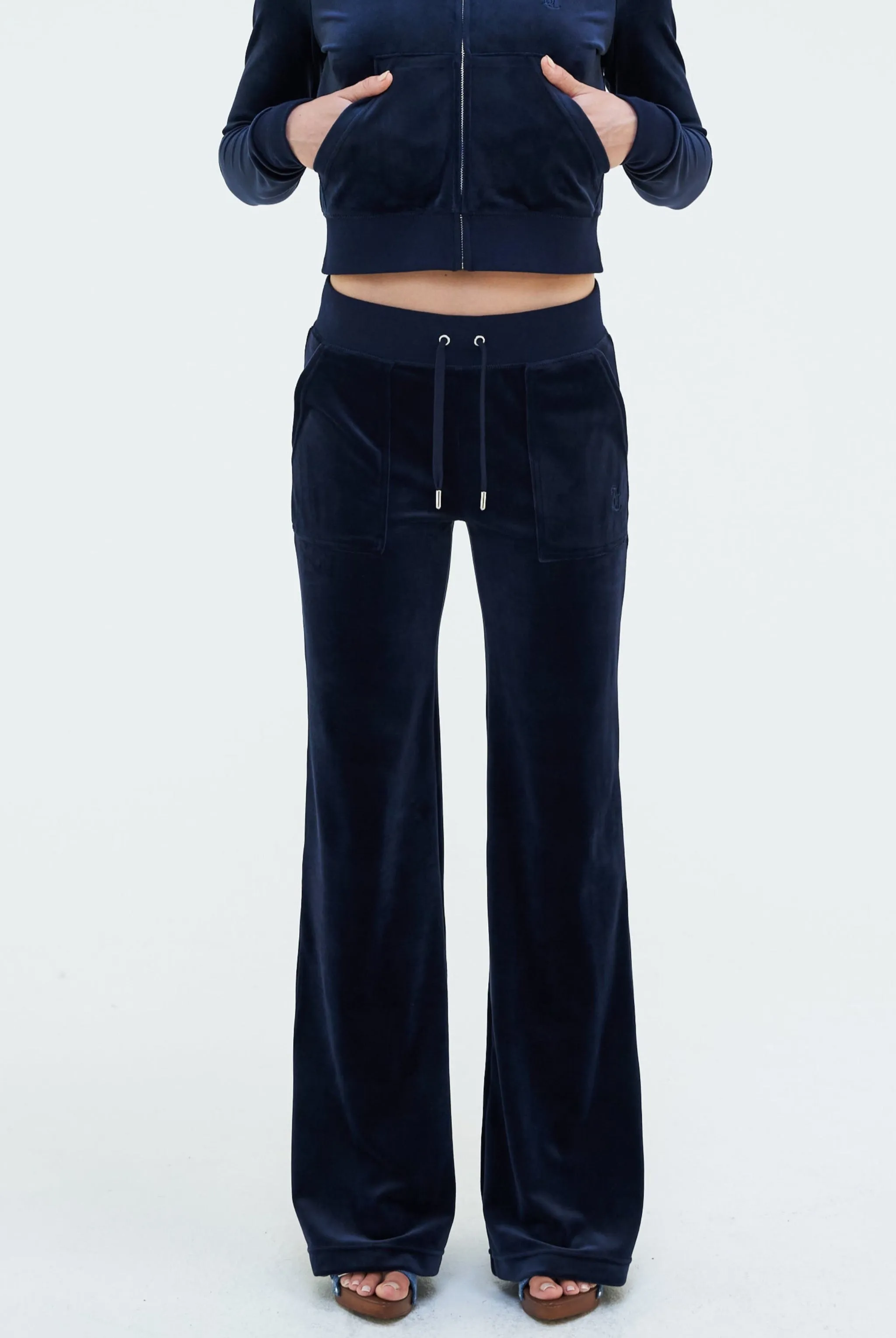 NIGHT SKY LOW RISE VELOUR TRACK PANTS