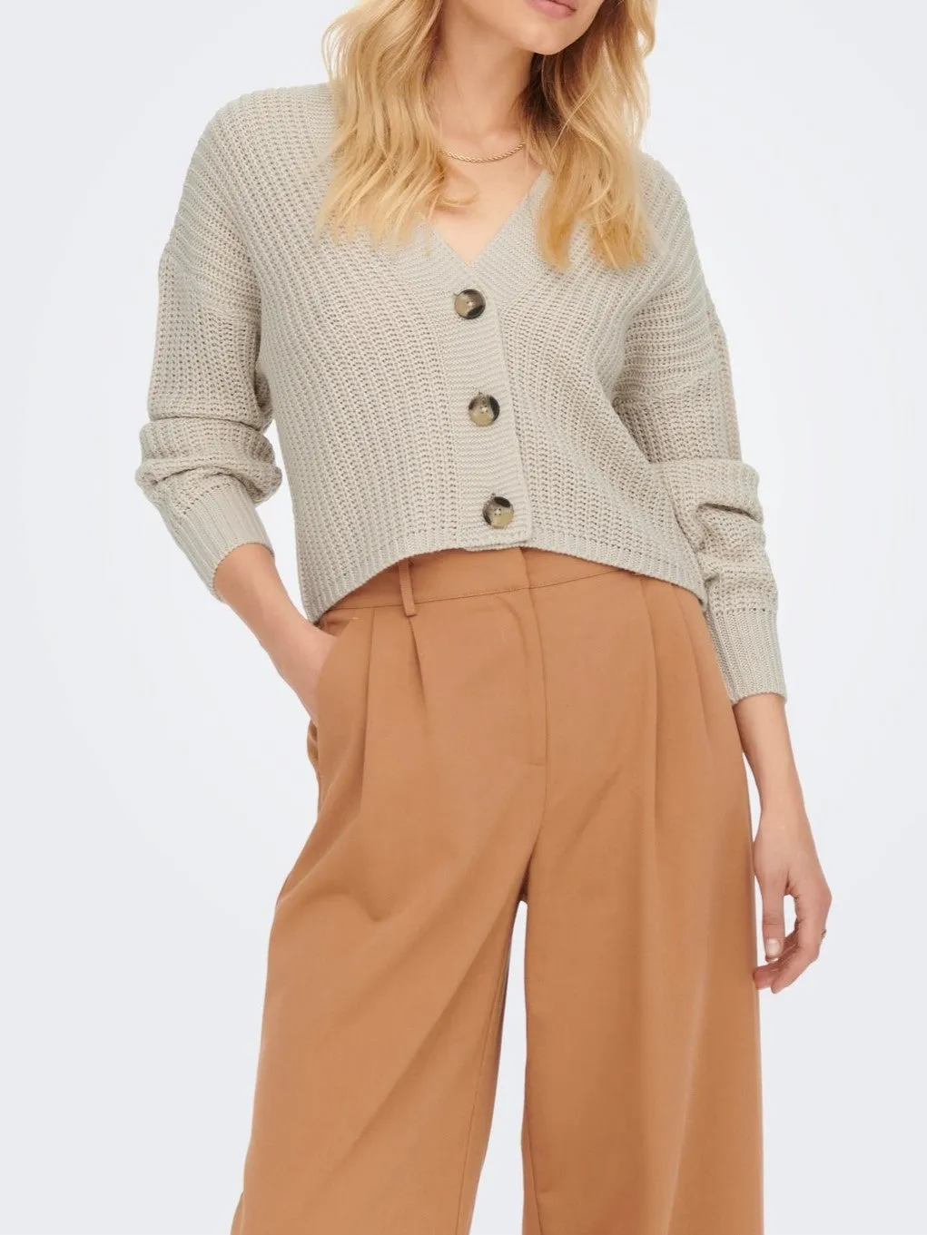 ONLY Carol Knit Button Front Cardigan