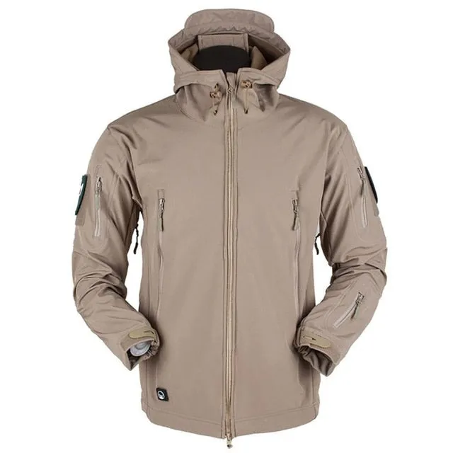 Outdoor Soft Shell Fleece Men And Women Windproof Waterproof Breathable Warm Three-In-One Coat Shark Leather Jacket
