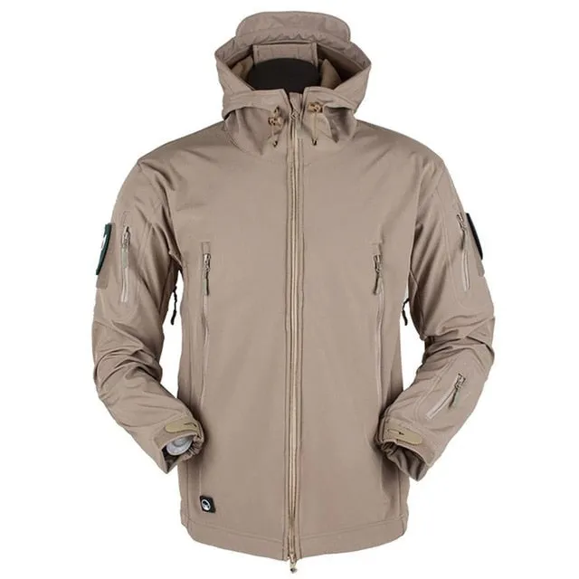 Outdoor Soft Shell Fleece Men And Women Windproof Waterproof Breathable Warm Three-In-One Coat Shark Leather Jacket
