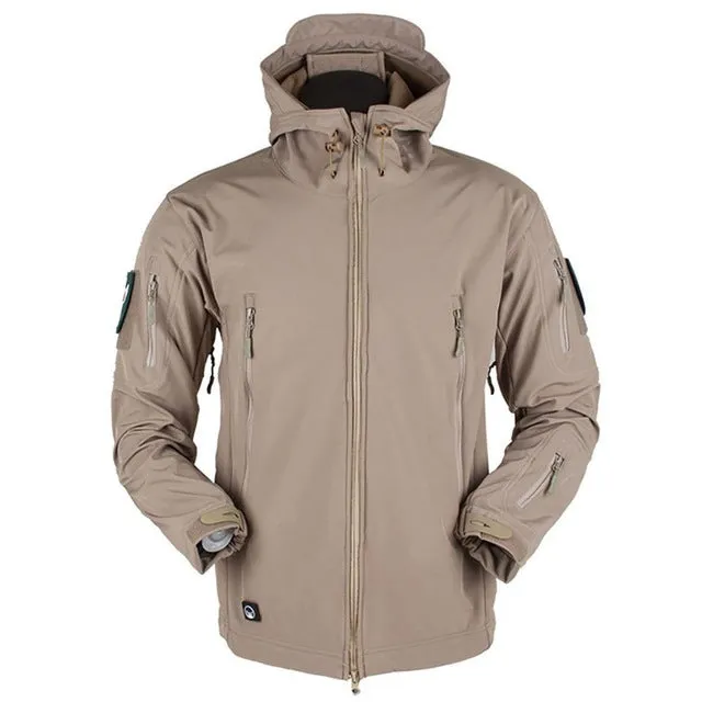 Outdoor Soft Shell Fleece Men And Women Windproof Waterproof Breathable Warm Three-In-One Coat Shark Leather Jacket