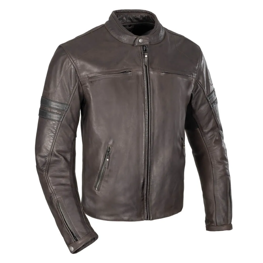 Oxford Holton Leather Jacket Brown