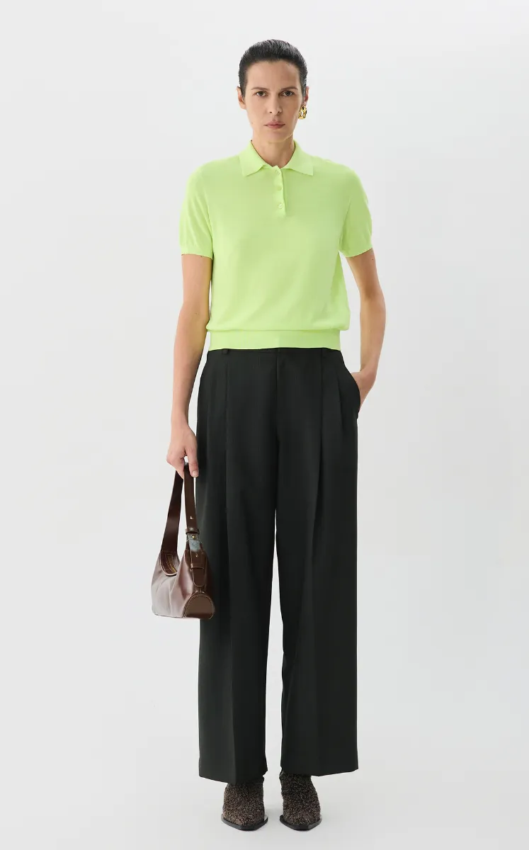 Pants / JNBY Wide-Leg Jacquard Wool Trousers
