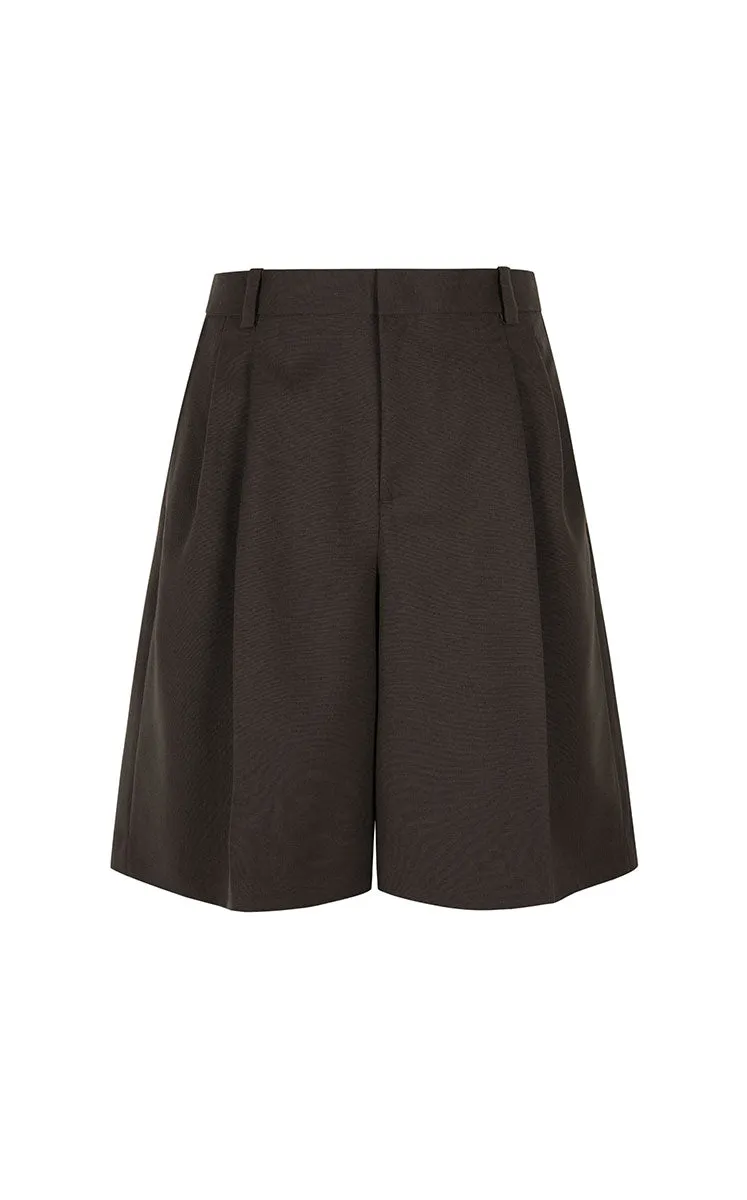 Pants / JNBY Wool Straight-Leg Cuffed Shorts
