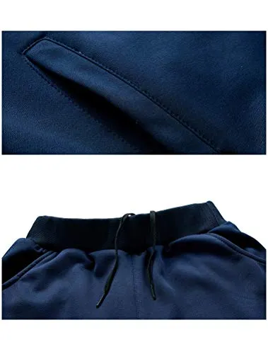 PASOK Men's Casual Tracksuit Long Sleeve Full Zip Running Jogging Sweatsuit Athletic Sports Set Light Gray S