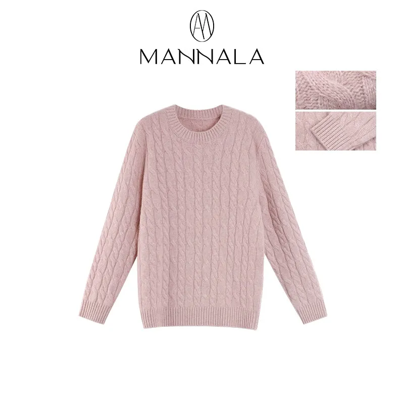 Peach Knit Sweater and Pants Set