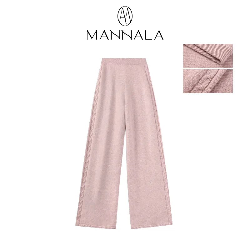 Peach Knit Sweater and Pants Set