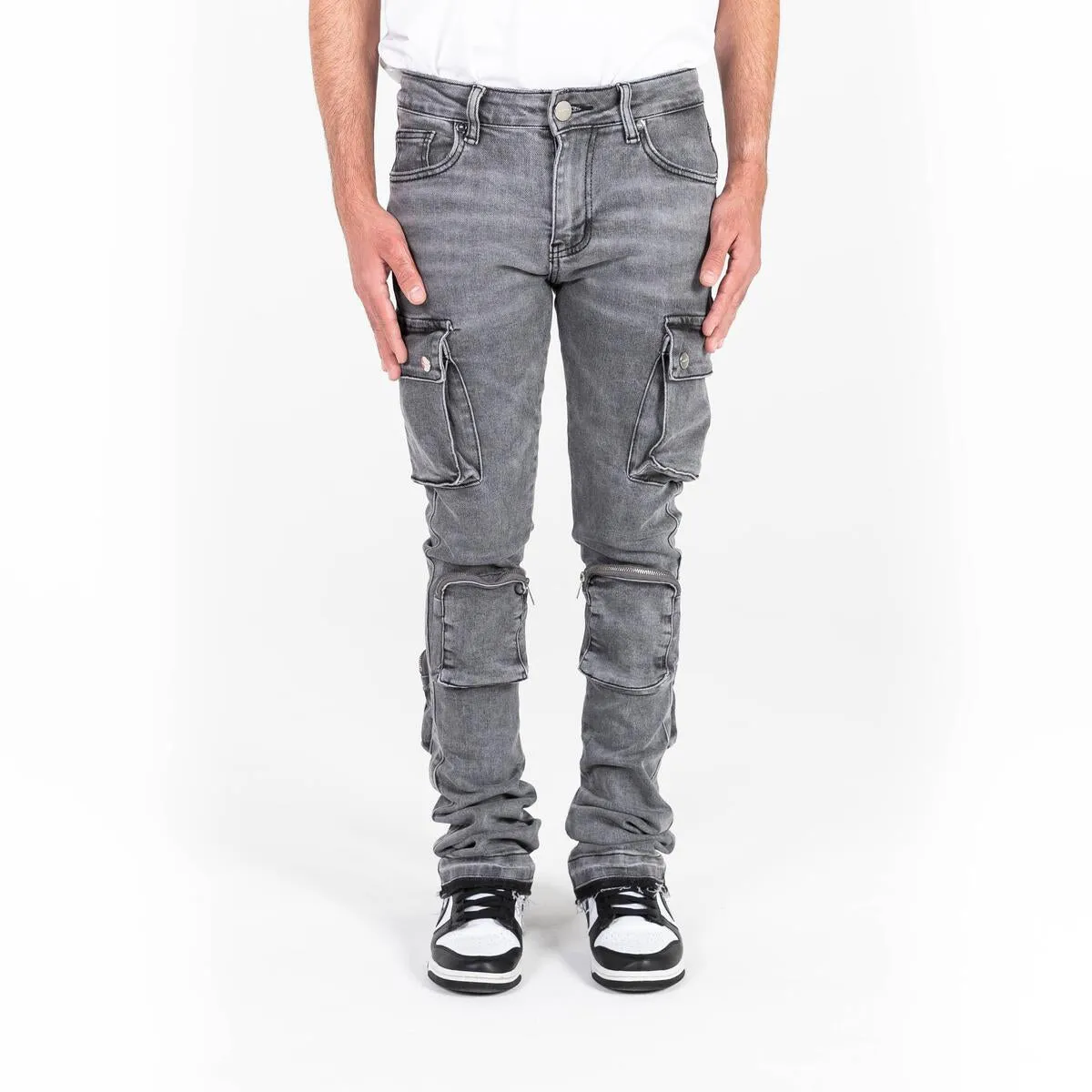PHEELINGS NEVER LOOK BACK CARGO STACK DENIM (CHARCOAL GREY)