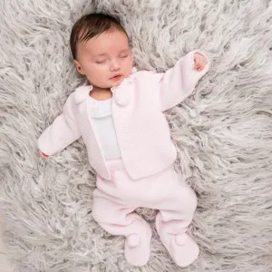 Pom Pom Pink Knitted 2 Piece Set
