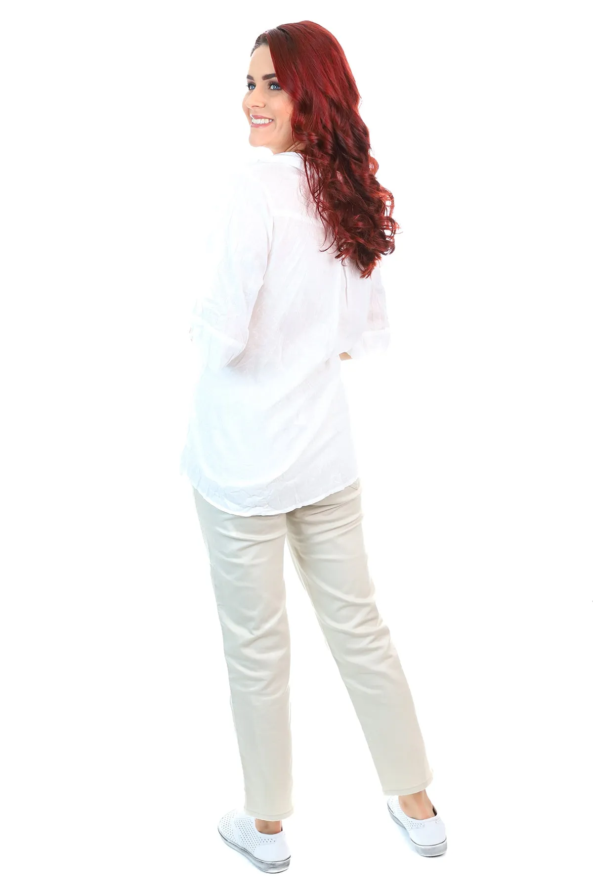 Pull On 7/8 Jean - Beige - CL5
