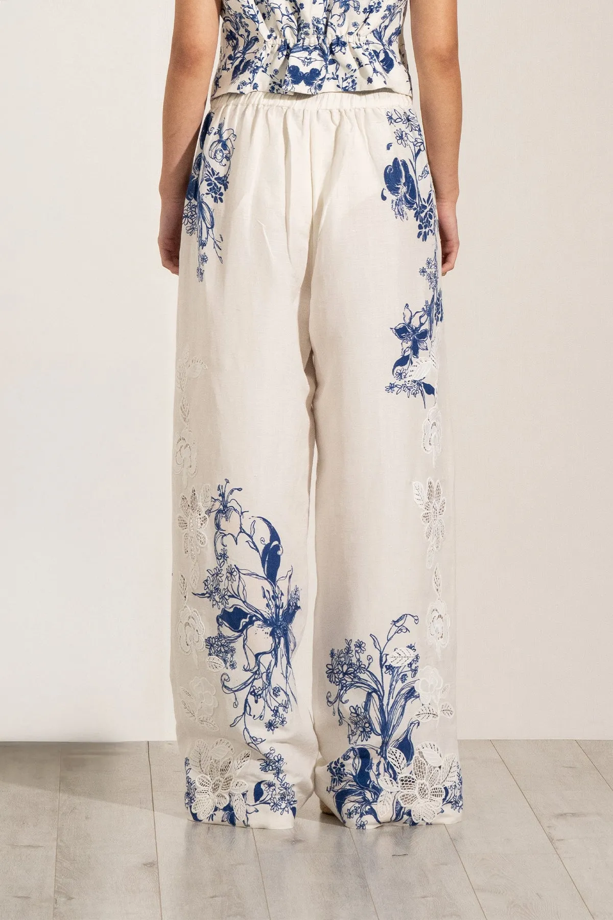 Quanta blue waist coat and wide pants