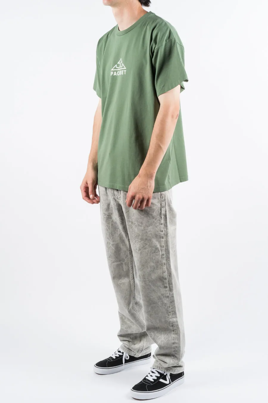 RASSVET LARGE LOGO PRINT TSHIRT GREEN