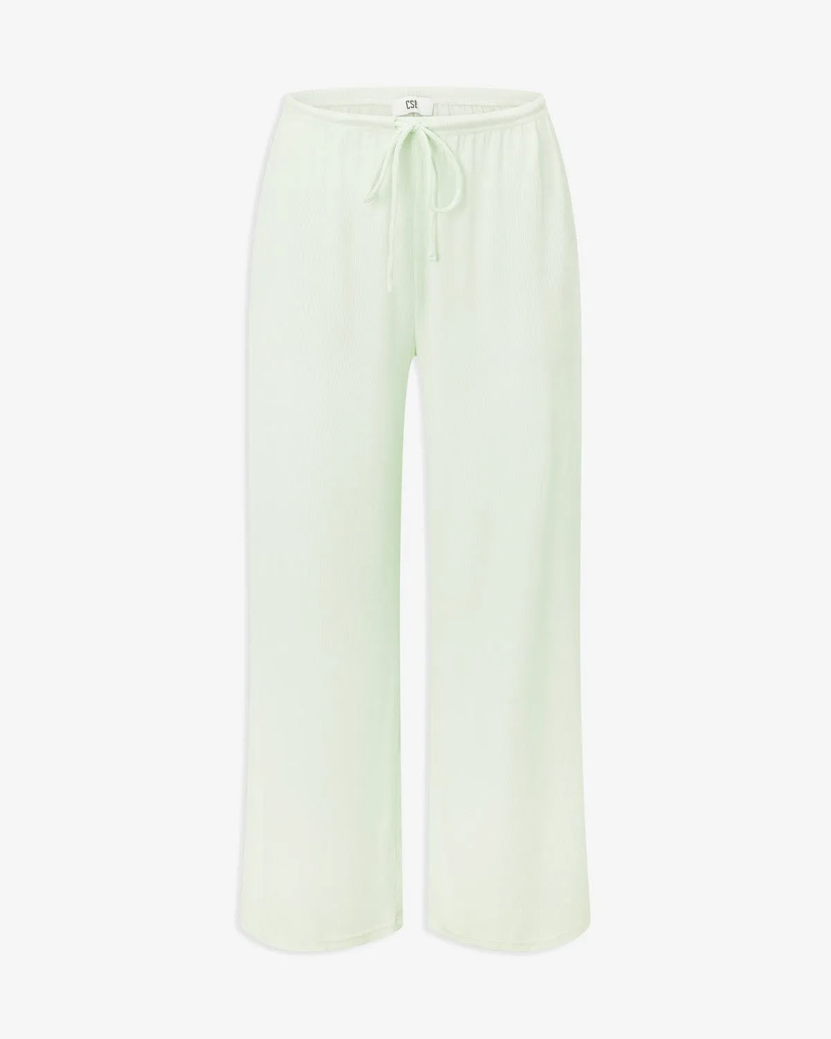 Rib Wide Leg Sleep Pant | Aloe