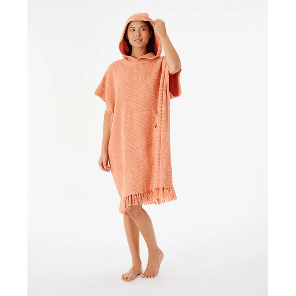 RIP CURL WOMEN'S STONEWASH HOODED TOWEL CORAL