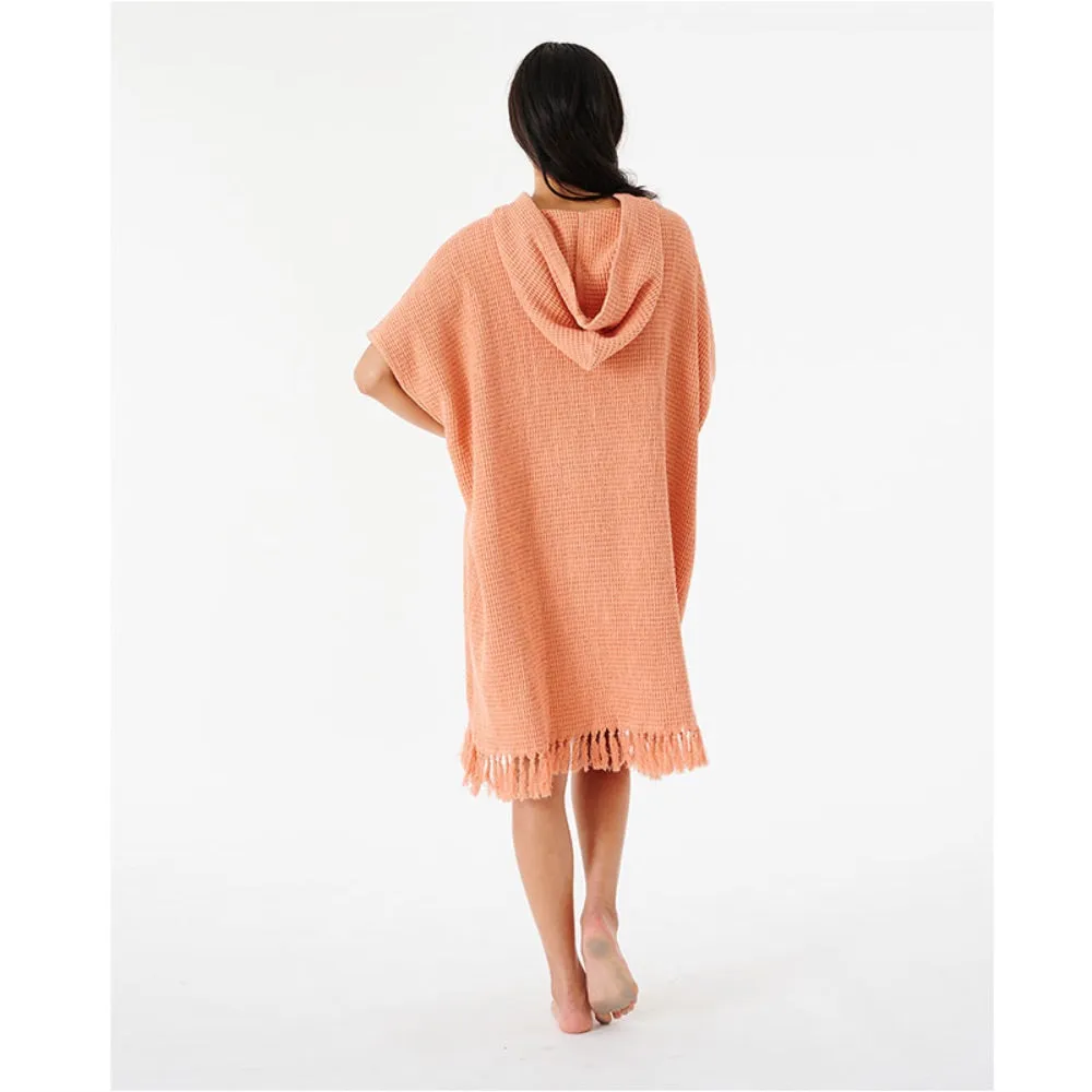 RIP CURL WOMEN'S STONEWASH HOODED TOWEL CORAL