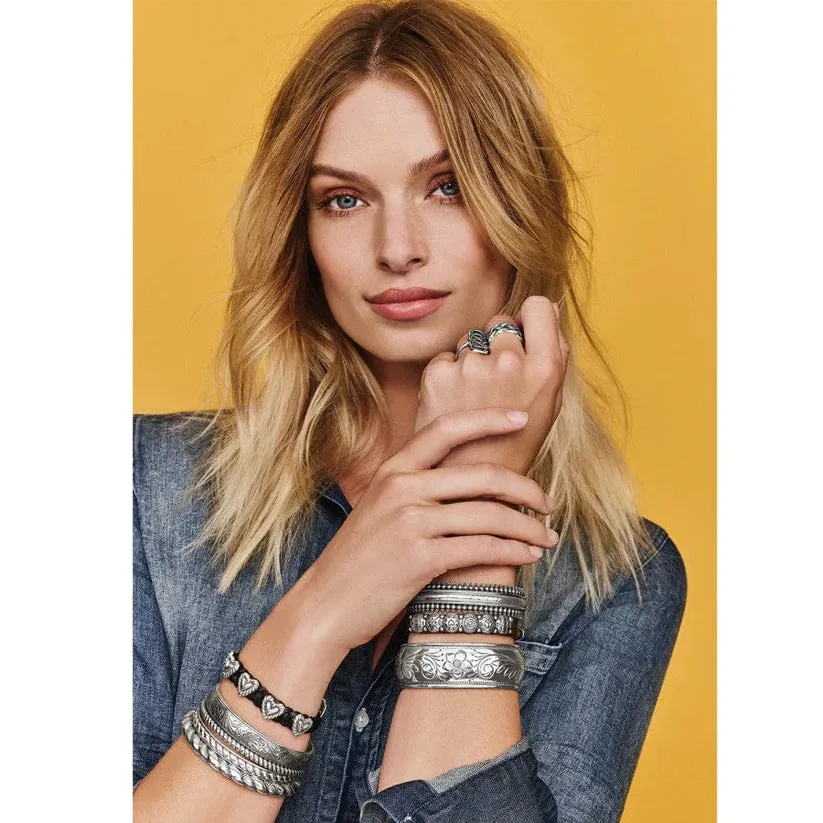 Roped Heart Braid Bandit Bracelet - Black