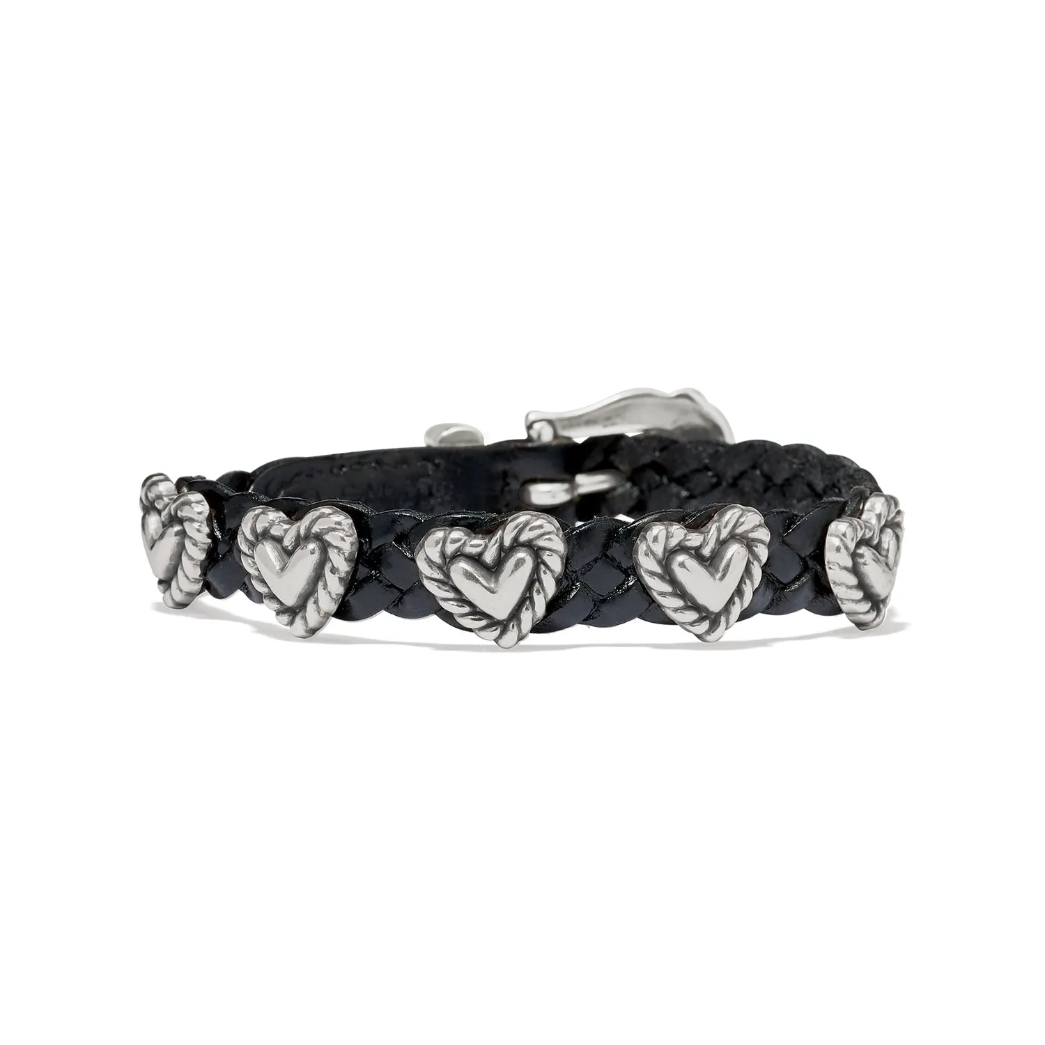 Roped Heart Braid Bandit Bracelet - Black