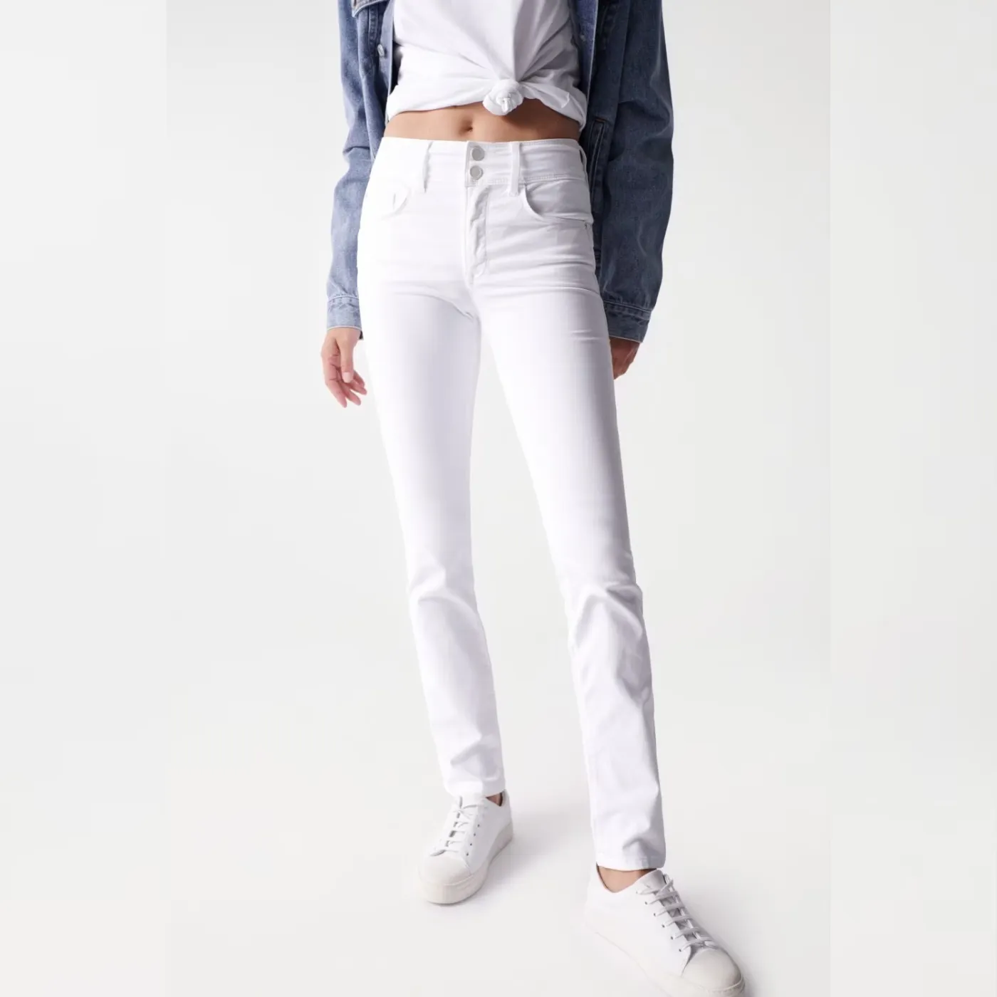 Salsa Secret Push In Slim Jeans | White