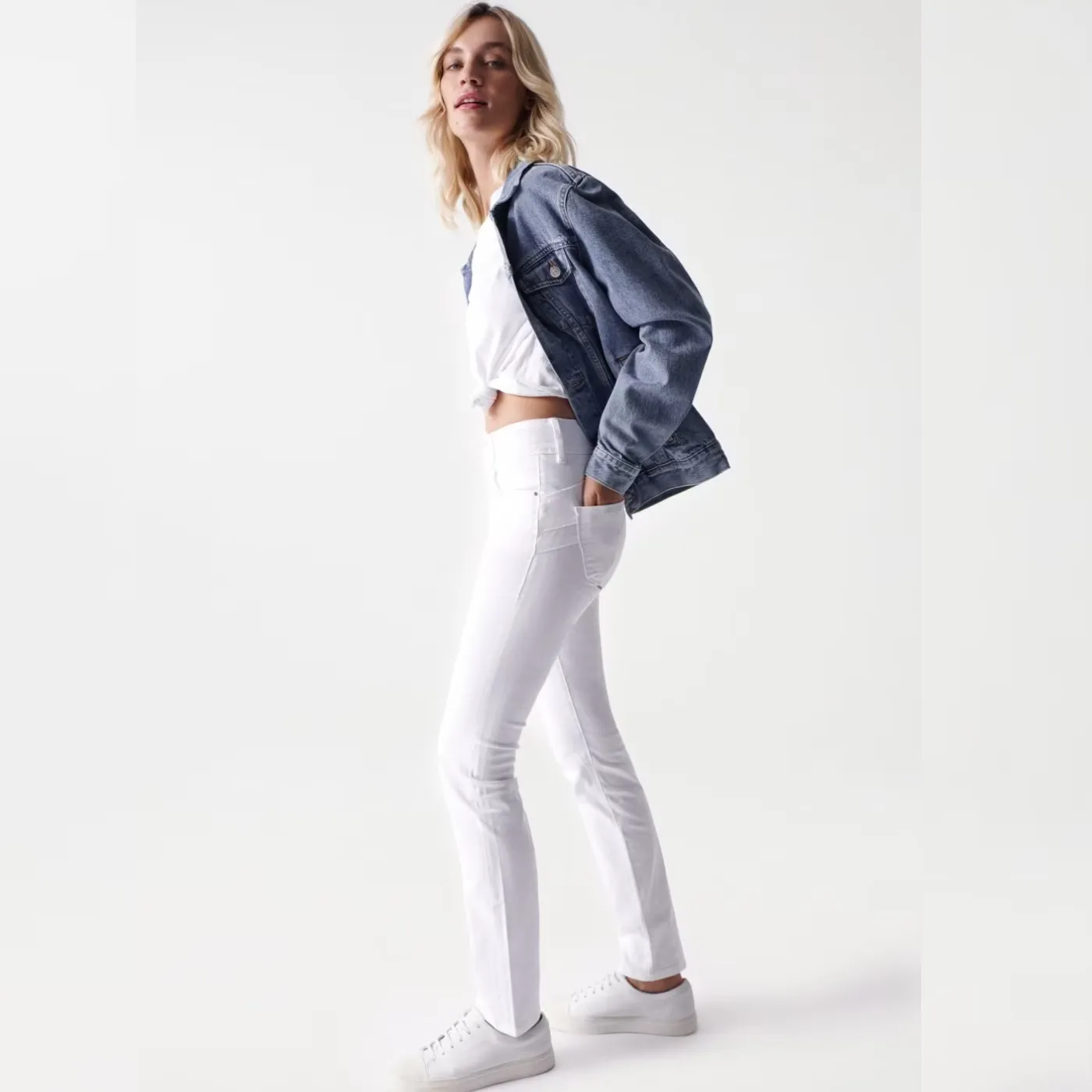 Salsa Secret Push In Slim Jeans | White