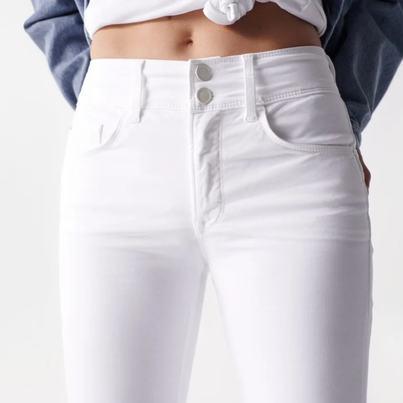 Salsa Secret Push In Slim Jeans | White