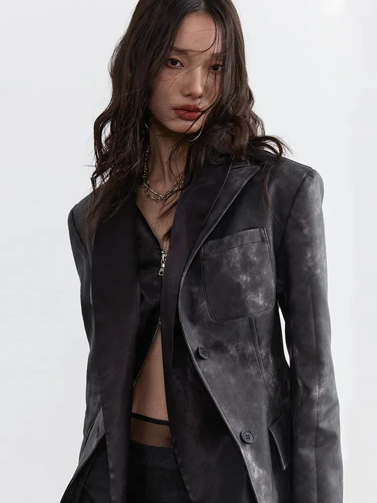 Sangee Vegan Leather Zipper Jacket