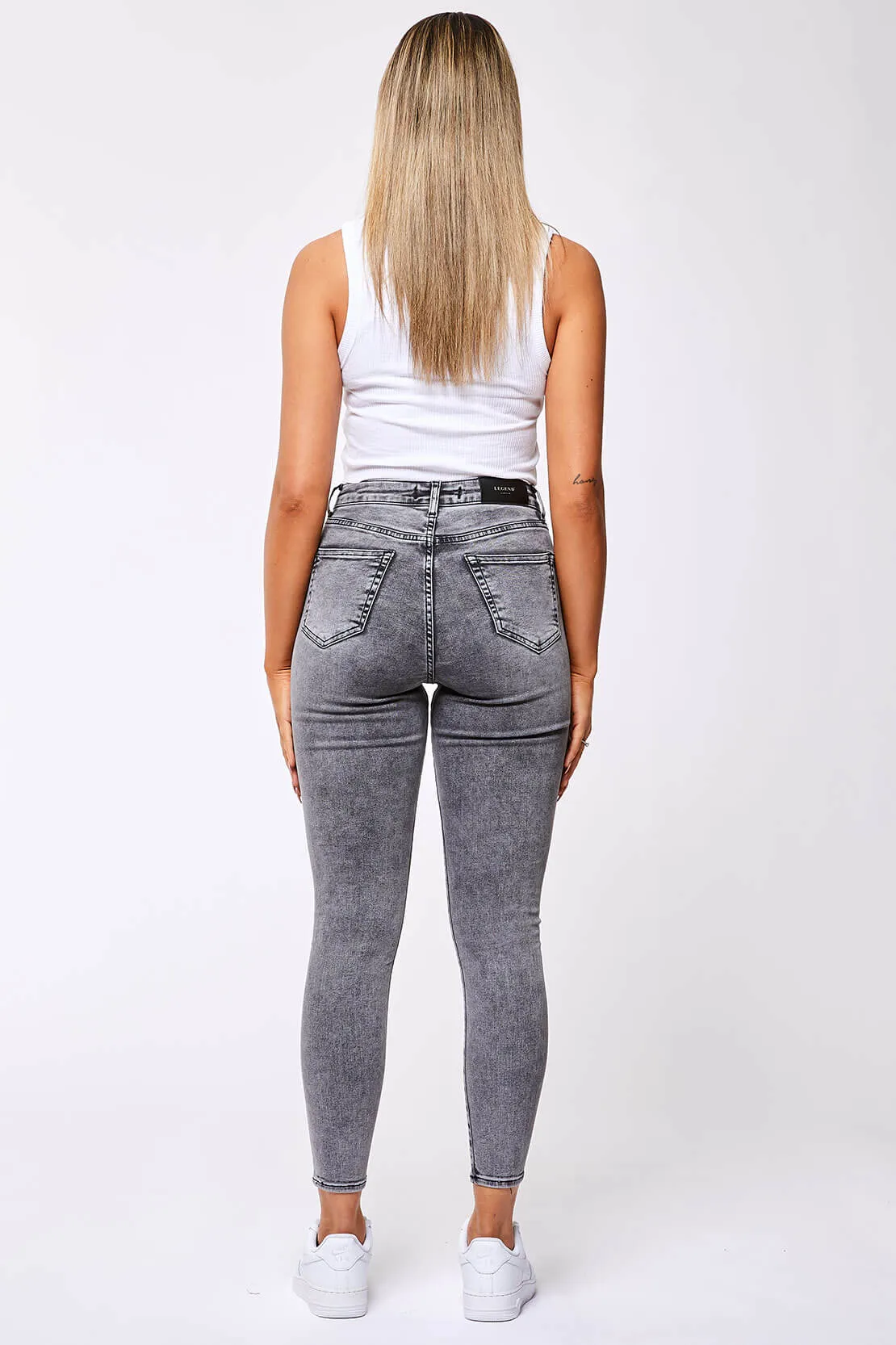 SKINNY JEANS - ACID GREY WASH