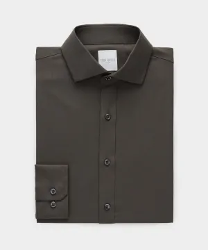 Slim Fit Merino Spread Collar Dress Shirt
