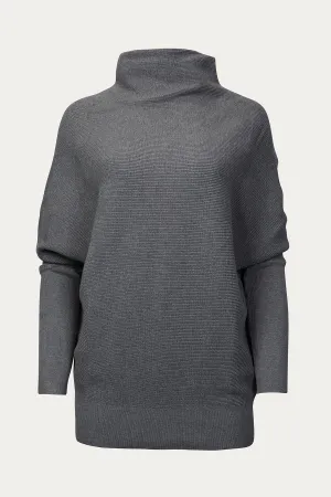 SLOUCH-NECK DOLMAN PULLOVER