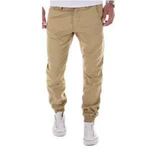 Solid Color Slim Fit Casual Pants