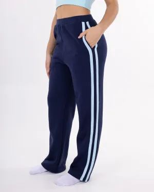 Straight Leg Track Pants Navy