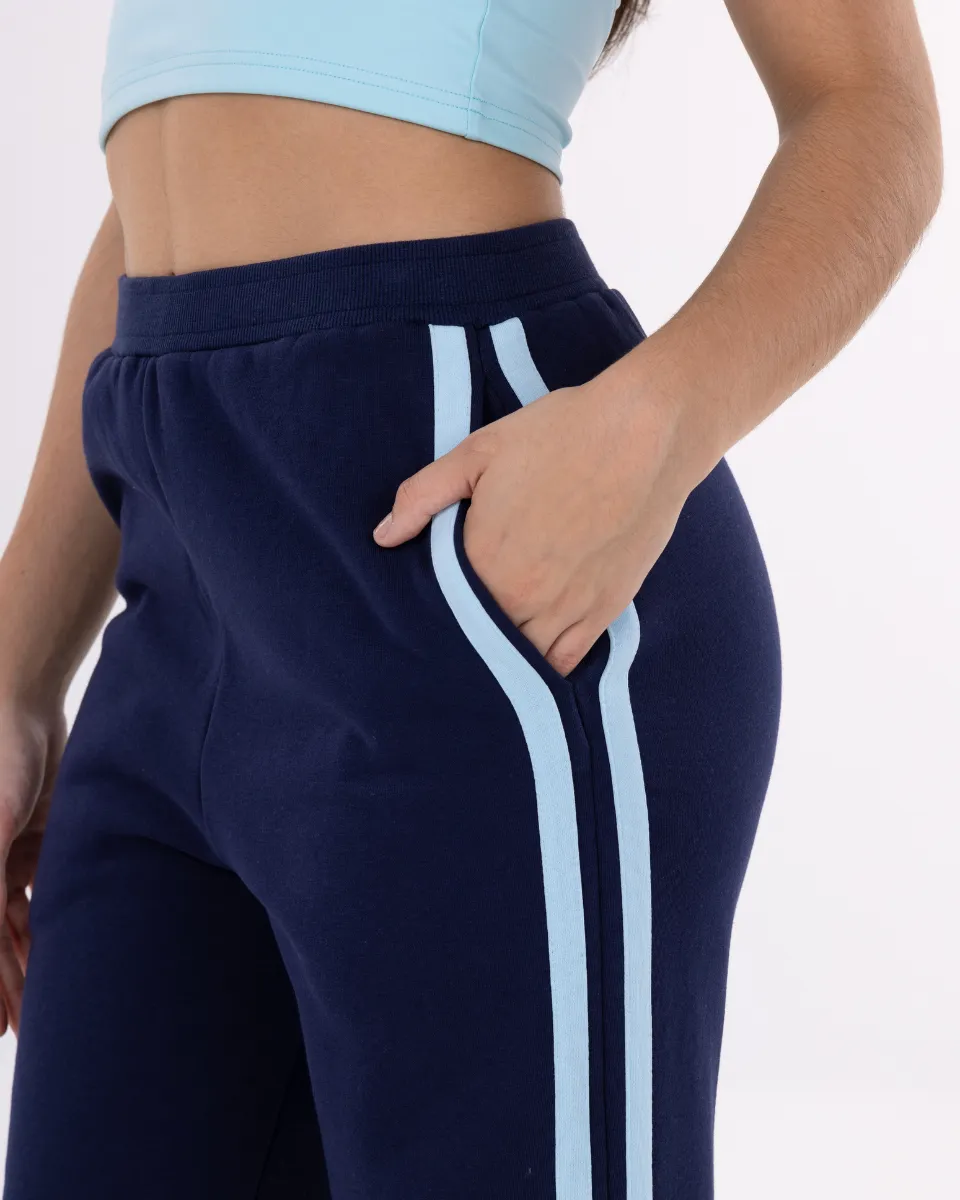 Straight Leg Track Pants Navy