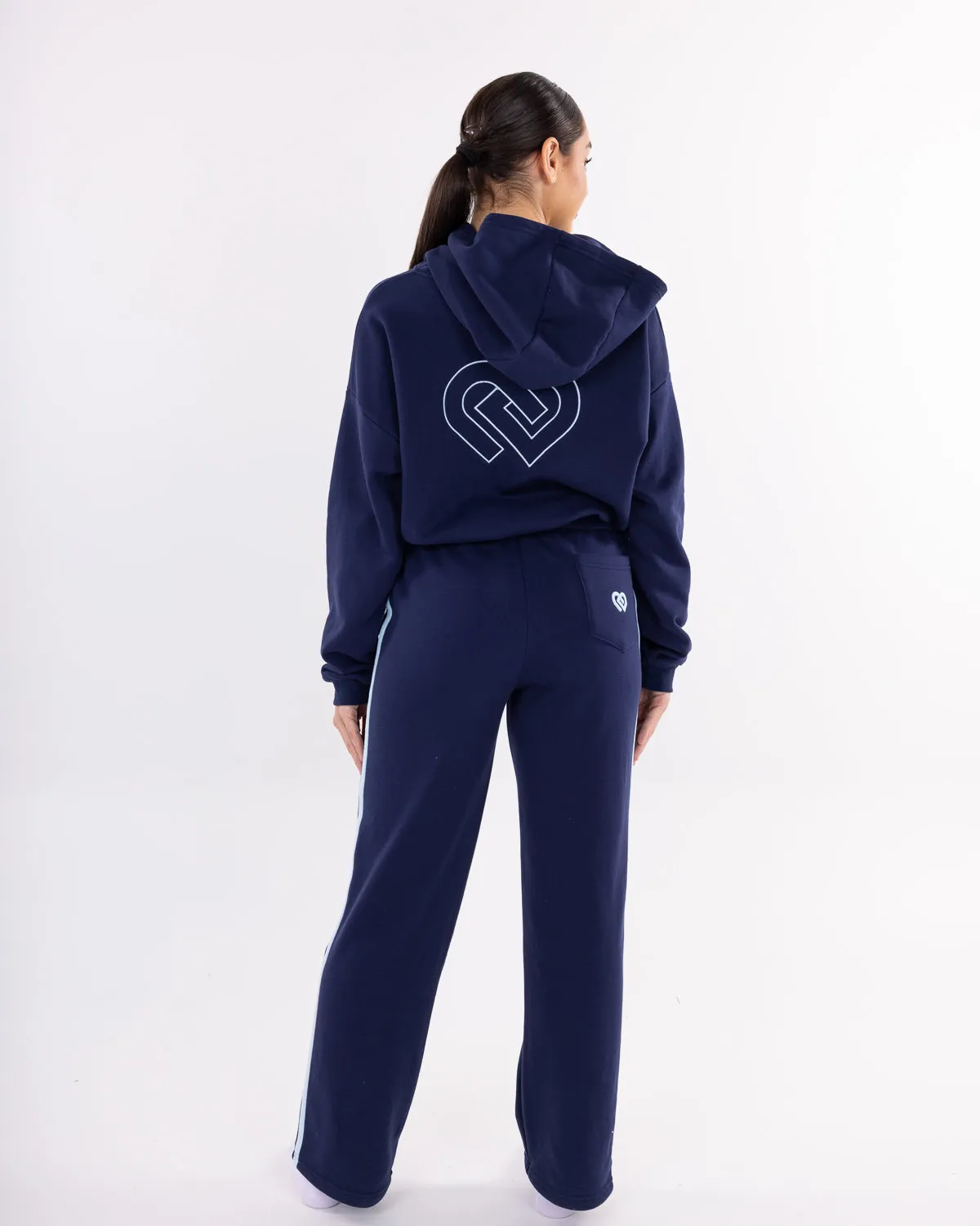 Straight Leg Track Pants Navy