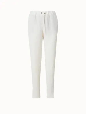 Tapered Crêpe Pants with Slits