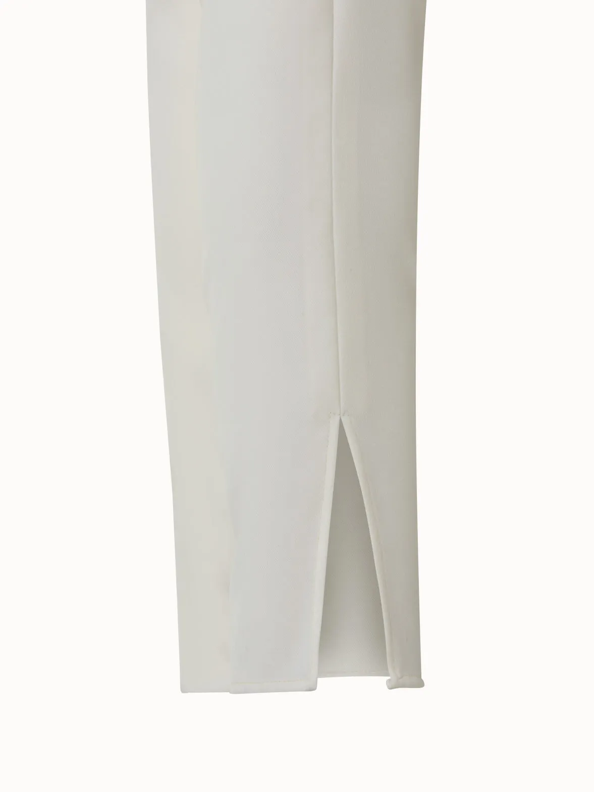 Tapered Crêpe Pants with Slits