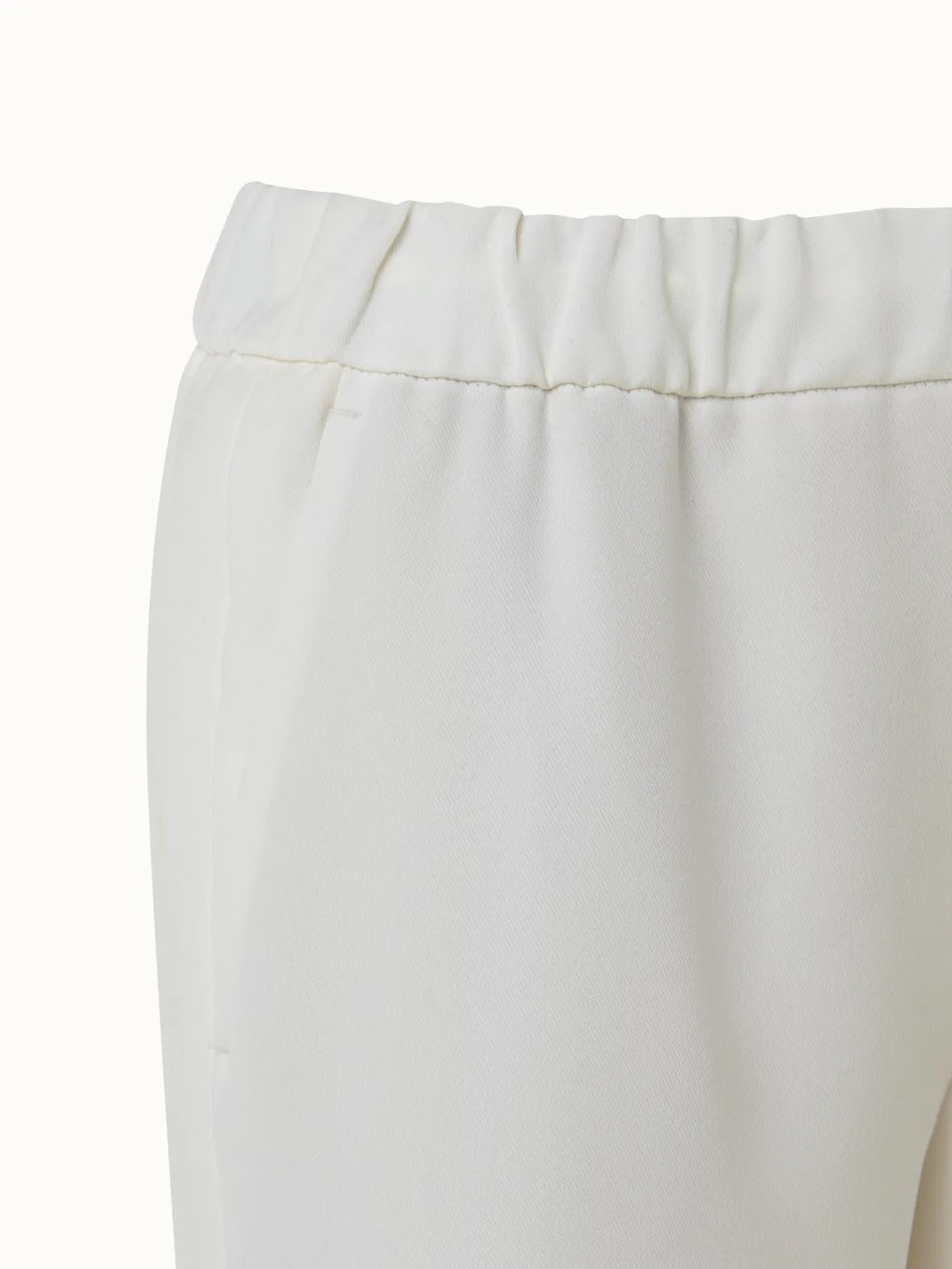 Tapered Crêpe Pants with Slits