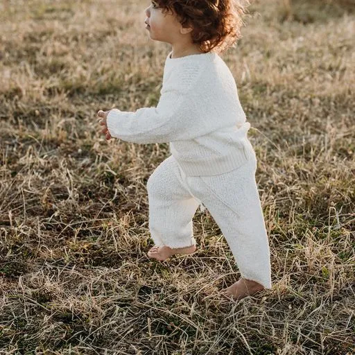 Teddy Boucle Pants - Vanilla