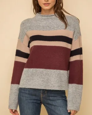 Touch of Grey Striped Sweater